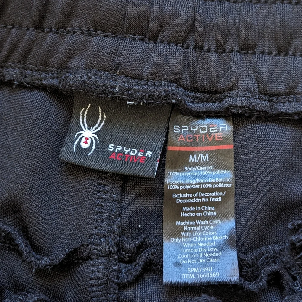 Spyder Men Sweatpants M Black Active Jogger Athletic Gym Casual Comfy Athleisure - Picture 2 of 5